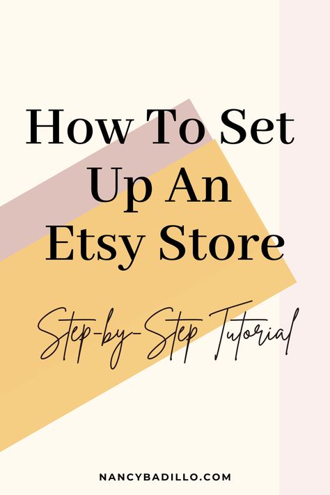 Are you new to Etsy? Looking to start an Etsy shop to sell your crafts but don't know how to get started? If so, you're in the right place to setting up your Etsy account. Click to learn how to set up an Etsy store! Etsy tips | Etsy tips for beginners | Etsy shop | Etsy sellers How To Set Up An Etsy Account, Setting Up Etsy Shop, Etsy Shop Set Up, How To Open Etsy Shop, How To Set Up Etsy Shop, How To Create An Etsy Shop, How To Start Selling On Etsy, How To Open An Etsy Shop, Setting Up An Etsy Shop