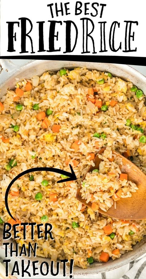 Takeout Fried Rice, Best Fried Rice Recipe, Best Fried Rice, Homemade Fried Rice, Fried Rice Recipe Easy, Better Than Takeout, Rice Side Dishes, Easy Rice Recipes, Easy Chinese Recipes