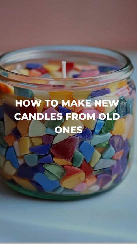 Get creative and crafty by repurposing leftover candle wax into brand new candles! Instead of tossing them away, give those old candles a new life in a fun and eco-friendly way. This DIY craft not only helps you save money but also allows you to enjoy the process of making something beautiful out of what would have been discarded. Transforming old wax into unique new candles is a satisfying project that anyone can try! Recycle Old Candles, What To Do With Leftover Candles, Candle Leftovers Diy, Leftover Candle Wax Ideas, Wax Diy Crafts, How To Make Clear Candles, Candle Projects Craft Ideas, How To Recycle Candles, Milk Carton Candles