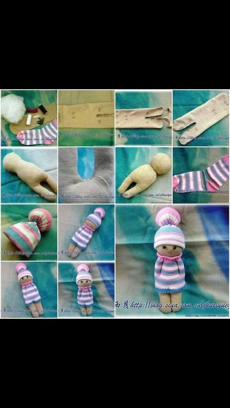 Upcycle Socks, Diy Sock Toys, Diy Rag Dolls, Doll Making Patterns, Doll Making Cloth, Doll Making Tutorials, Sock Doll, Sock Dolls, Baby Shower Crafts