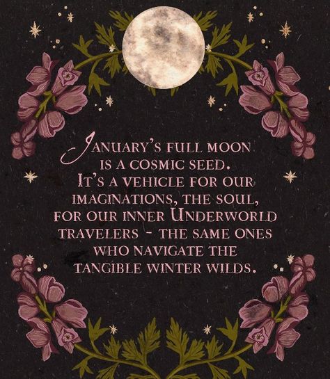 January Magick, January Full Moon, January Moon, Month Zodiac Signs, Happy January, Mother Moon, Moon Names, Broom Closet, Healing Room