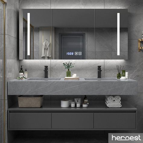 Give your bathroom an outstanding upgrade or remodel with this elegant-looking bathroom vanity! Small Vanity Ideas Bathroom, Bathroom Modern Luxury, Small Bathroom Cabinets, Wash Basin Cabinet, Bathroom Design Black, Full Bathroom Remodel, Modern Bathroom Cabinets, Basin Cabinet, Inspired Interiors