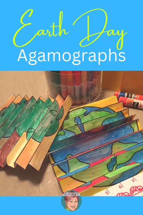 Earth Day Agamographs - Art with Jenny K Earth Day Lessons, Earth Day Art, Earth Day Games, Art With Jenny K, Third Grade Art, Kindergarten Art Lessons, Earth Week, Earth Day Projects, Spring Art Projects