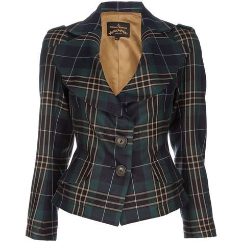 VIVIENNE WESTWOOD ANGLOMANIA Tartan jacket found on Polyvore Tartan Jacket, Tartan Fashion, Vivienne Westwood Anglomania, Plaid Fashion, Plaid Jacket, Dieselpunk, Look Chic, Casual Jacket, Look Cool