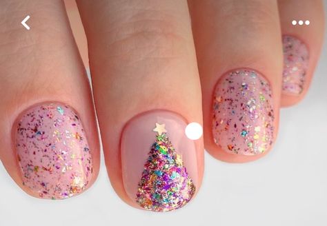 Uñas Cute, Christmas Tree Nail Designs, Nails November, Christmas Tree Nails, Tree Nails, Cute Christmas Nails, Her Nails, Cute Gel Nails, Shellac Nails