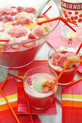 Rainbow Coalition, Raspberry Sherbet Punch, Lime Sherbet Punch, Spiked Punch, Sherbet Punch Recipes, Sherbet Recipes, Sherbet Punch, Alcoholic Punch Recipes, Party Punch Recipes