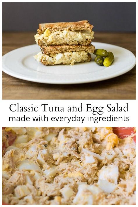 Amish Creamy Tuna Egg Salad, Tuna Salad With Egg Recipes, Tuna And Egg Salad Recipe, Tuna Egg Salad Recipe, Tuna And Egg Salad, Tuna Egg Salad, Egg Salad Recipe Healthy, Angel Biscuits, Tea Sandwich