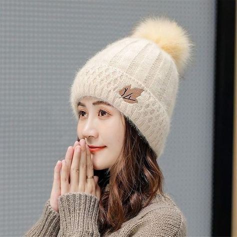 Winter Beanie for Women and Girls -Cold Weather Cap- Cute Fashionable Knitted Wool Pom Pom Hat for Ladies #WinterFashion #CozyVibes #BeanieSeason #StayWarm #WinterStyle #FashionAccessories #Knitwear Buy now;-https://fup2.short.gy/yI1xvL Cap For Girls Style, Winter Fur Hat, Woolen Cap, Winter Cap, Girls Style, Fur Hat, Winter Beanie, Pom Pom Hat, Instagram Fashion