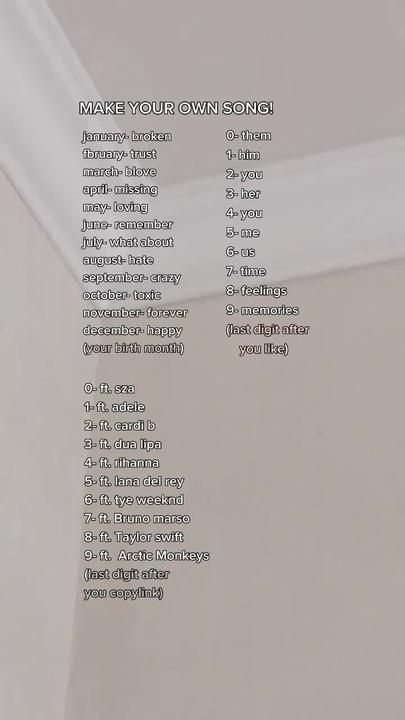Make Your Own Song Title, Song Title Prompts, Song Titles Ideas, How To Write A Song, Song Title Ideas, Writing Songs Inspiration, What's Your Number, My Notes App, Writing Songs