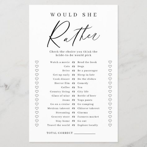 Bridal Shower Games That Aren't Lame, Bridal Shower Bachelorette Party Combo, Modern Bridal Shower Games, This Or That Bridal Shower Game, Virtual Bridal Shower Games, Simple Bridal Shower Games, Would She Rather Bridal Shower Game, Intimate Bridal Shower Ideas, Bridal Shower To Do List