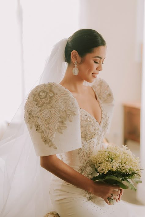 Modern Filipino Wedding Dress, Filipino Wedding Gown, Filipina Wedding, Filipino Wedding Dress, Philippine Wedding Dress, Debut Inspiration, Filipiniana Wedding Dress, Filipiniana Wedding Theme, Church Wedding Dress