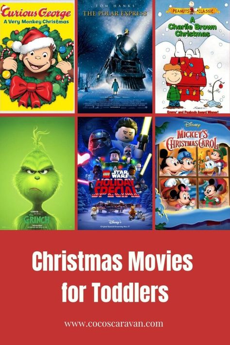 The best Christmas movies for toddlers - Coco's Caravan Toddler Christmas Movies, Christmas Movies For Toddlers, Nativity Movie, List Of Christmas Movies, Curious George Christmas, Disney Christmas Movies, Old Christmas Movies, Coco Movie, Christmas Movies List