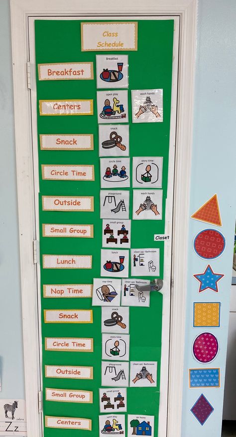 Class Visual Schedule, Daily Programme For Preschool, Teacch Schedules, Picture Schedule For Preschool, Preschool Visuals, Visual Schedule Preschool, Boy Activities, Preschool Classroom Themes, Preschool Routine