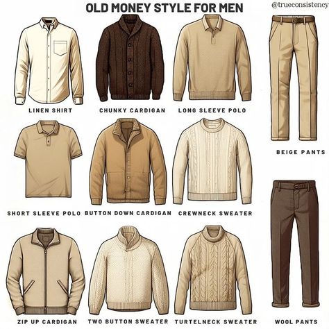 Old money style is a timeless fashion characterized by high-quality, enduring pieces. Classic silhouettes, neutral colors, and durability define this versatile look. It emphasizes sustainability and aligns with the growing interest in vintage fashion. Capsule Wardrobe Men, Guys Fashion Casual, Money Clothes, Tank Tops Summer, Mens Business Casual Outfits, Herren Style, Minimalist Fashion Men, Classy Outfits Men, Mens Casual Dress Outfits