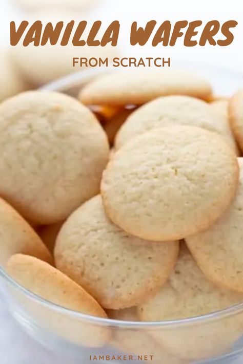 Vanilla Wafers From Scratch is an easy snack or dessert recipe with few ingredients! This cookie looks the same as the ones you would get from the box but made with fresh ingredients and a better taste. Save this homemade recipe! Food From Scratch, From Scratch Recipes, Ooey Gooey Butter Cookies, Vanilla Wafer Recipe, Soft Ginger Cookies, Gooey Butter Cookies, Popular Cookies, Butter Pecan Cookies, Recipes With Few Ingredients