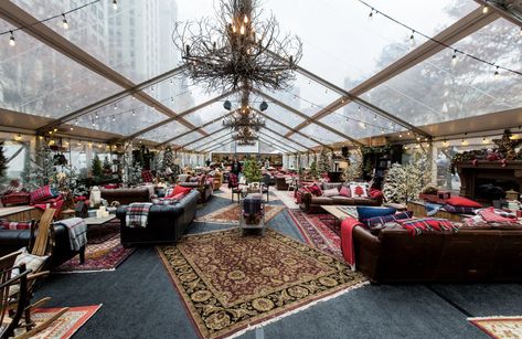 Note: Inspiration photo for the interior. Actual design and furnishings may differ. Ski Restaurant, Christmas Tent, Ski Lodge Wedding, Beer Garden Ideas, Global Leadership Summit, Office 2023, Detroit Vs Everybody, Ski Village, Winter Lodge