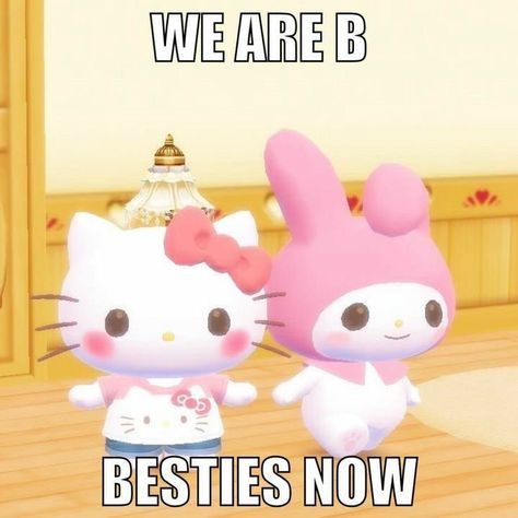 Hello Kitty Reaction Pic, Sanrio Reaction Pics, Sanrio Reaction, Sanrio Meme, Sanrio Memes, Melody Hello Kitty, Cute Messages, Reaction Pics, Hello Kitty Pictures