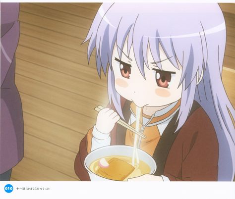 Non Non Biyori - Renge Makan Ramen, Non Non Biyori, Anime Meme Face, Pika Pika, Anime Sites, Chibi Cat, Anime Expressions, Japanese Cartoon, Anime Monochrome