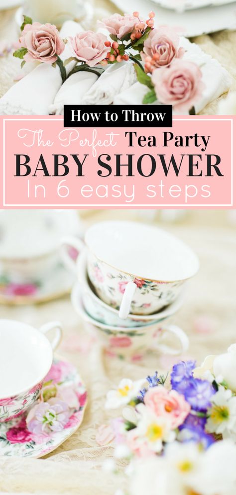 Lifestyle blogger Lexi of Glitter, Inc. shares how to throw a tea party baby shower in 6 easy steps; plus a DIY diaper cake using cupcake liners! #babyshower #teaparty #teapartybabyshower #shower #teapartyshower #party #newbaby #baby | Click through for the details. | glitterinc.com | @glitterinc Tea Party Baby Shower Ideas, Tea Party Baby Shower Theme, Baby Shower Afternoon Tea, High Tea Baby Shower, Baby Tea Party, Girl Shower Themes, Baby Tea, Baby Shower Tea, Tea Party Theme