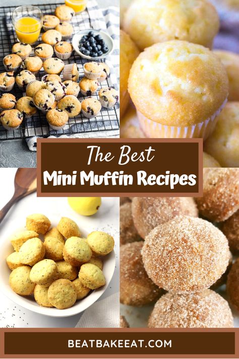 Quick And Easy Muffins Recipes, Premade Muffin Mix Recipes, Best Mini Muffins Ever, Muffin Recipes Mini, Mini Muffin Copycat Recipe, Mini Muffin Maker Recipes, Mini Muffins Breakfast, Moist Mini Muffins, Mini Bites Muffins