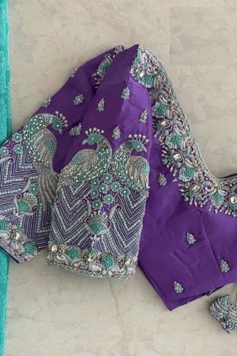 https://myfashioncorners.blogspot.com/ మగ్గం Work Blouse Designs Latest, Wedding Blouse Designs Bridal Collection Latest, New Maggam Work Blouse Designs 2020, Heavy Maggam Work Blouse Designs Latest, Purple Blouse Work Designs, Latest Bridal Blouse Designs Heavy Work, Bridal Blouse Designs Heavy Work, Combo Outfits, Magam Work Designs