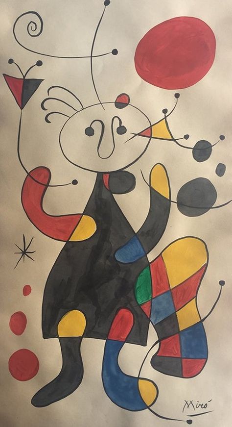 For Auction: Joan Miro (untitled) (#0032) on May 03, 2020 | Allure Fine Arts in FL Miro Artist, Miro Paintings, Joan Miro Paintings, Kindergarten Art Lessons, Kandinsky Art, Abstract Art Painting Diy, Spanish Artists, Joan Miro, Art Masters