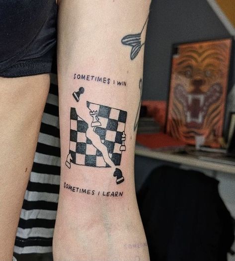 Chess Tattoo Sleeve, Chess Tattoo Aesthetic, Minimalist Chess Tattoo, Chess Tatoos Design, Chess Tattoo Ideas, Chess Tattoo Design, Tattoo Chess, Learn Tattoo, Chess Tattoos