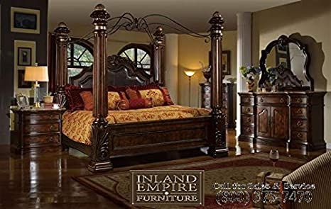 California King Canopy Bed, Canopy Bedroom Sets, King Poster Bed, Queen Canopy Bed, Canopy Bed Curtains, Fine Furniture Design, Bed Classic, Empire Furniture, Canopy Bedroom