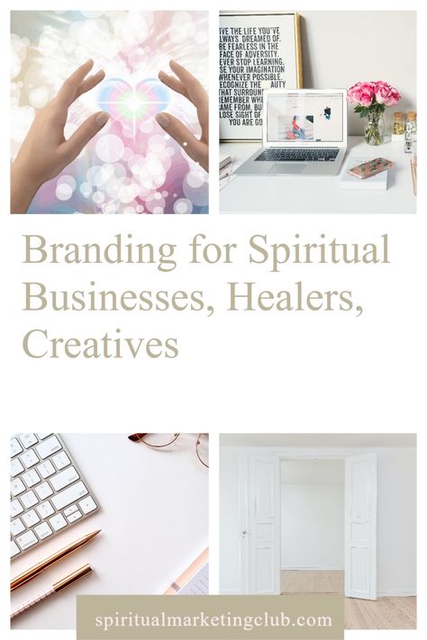 Branding for Spiritual Businesses, Healers, Creatives. Branding Advice for the Spiritual Entrepreneur. How to create an effective brand for your spiritual business. Learn why the right business branding saves you time, energy and money with archetypal branding attracts more soul clients to soulful entrepreneurs. Branding for healers #branding #spiritualbranding #brandingadvice #brandingtips #soulfulbranding #archetypalbranding #businessbranding #brandingforlightworkers #bradingforhealers Spiritual Business Aesthetic, Spiritual Graphic Design, Coaching Logo Design, Caregiver Archetype Branding, Reiki Branding Photoshoot, Spiritual Branding, Spiritual Business Branding, Entertainer Brand Archetype, Holistic Coach Branding