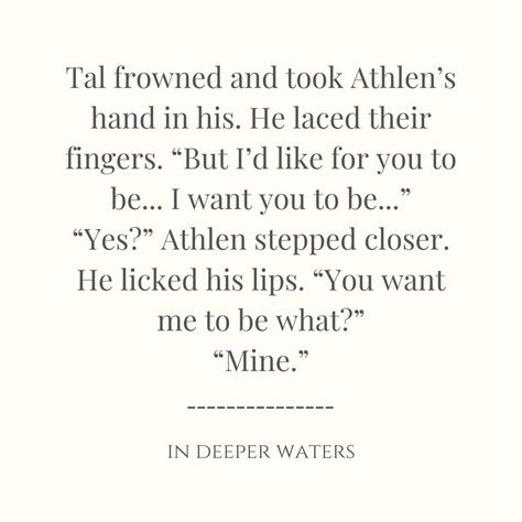 in deeper waters written by f.t. lukens In Deeper Waters Fanart, Ya Fiction, Art Things, Deep Water, Looking Back, Written By, Lips, Ships, Writing