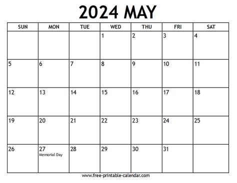 May 2024 Calendar US Holidays - Free-printable-calendar.com Printable Calendar 2024, March Calendar Printable, June Calendar Printable, March Calendar, Free Monthly Calendar, Calendar Word, Meal Planners, Calendar June, Calendar March