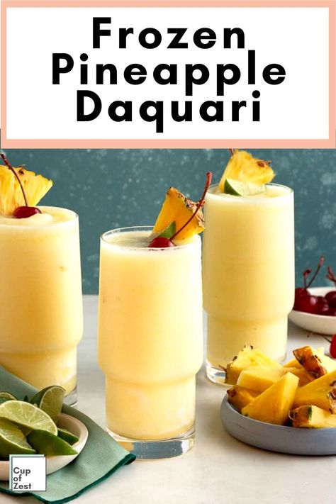 Frozen Pineapple Cocktail, Frozen Cocktails Rum, Blended Rum Drinks, Frozen Drinks With Malibu Rum, Frozen Fruit Alcohol Drinks, Frozen Drinks With Vodka, Frozen Concentrate Drinks, Frozen Cocktails Recipes, Frozen Daquiri Recipe