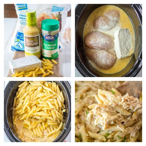 Slow Cooker Olive Garden Chicken, Olive Garden Chicken Pasta, Easy Slow Cooker Dinner, Olive Garden Chicken, Chicken Entrees, Slow Cooker Dinner, Crockpot Dishes, Incredible Recipes, Crockpot Recipes Slow Cooker