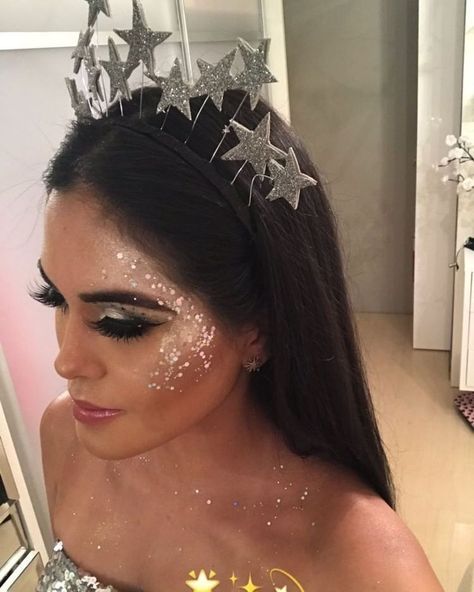 Sun And Moon Costume, Carnaval Make-up, Karneval Diy, Carnaval Outfit, Moon Costume, Festival Makeup Glitter, Carnaval Costume, Diy Costumes Women, Star Costume