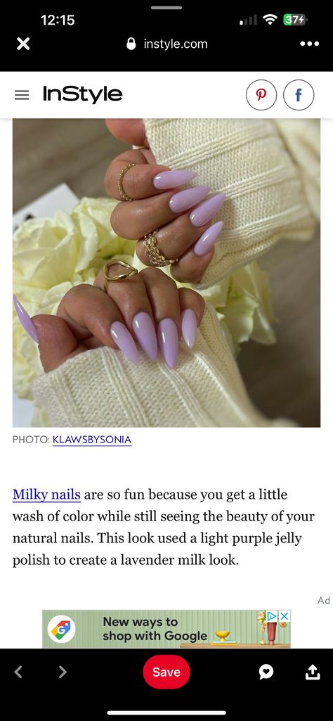 Clear Lilac Nails, Lavender Jelly Nails, Jelly Purple Nails, Sheer Purple Nails, Milky Lavender Nails, Purple Chrome Nails, Kylie Nails, Lilac Nails, Milky Nails