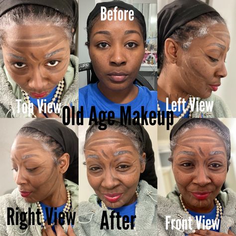 Old Age Makeup Tutorial, Old People Makeup, Granny Makeup, Grandma Makeup, Old Lady Makeup, Wound Makeup, Age Makeup, Old Age Makeup, Street Makeup