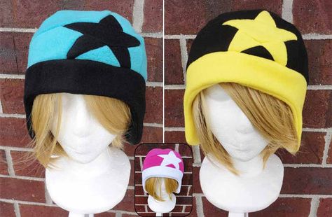 Black Star or Tsubaki Soul Eater Hat  Star Hat by Akiseo on Etsy Black Star Tsubaki, Tsubaki Soul Eater, Star Hats, Cat Christmas Hat, Weather Costumes, Black Star Soul Eater, Fleece Sewing Projects, Fish Hat, Star Hat