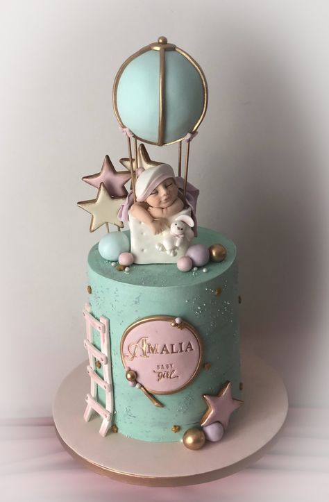 Little baby.... - cake by Cristina Baby Christening Cakes, Baby First Birthday Cake, Horse Cake, Baby Boy Cakes, Baby Birthday Cakes, Cake Designs Birthday, First Birthday Cakes, Birthday Cake Kids, Girl Cakes