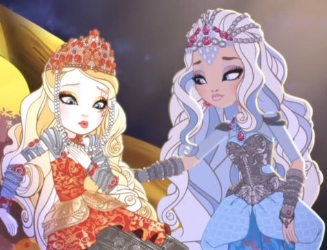 Darling Charming and Apple White Apple White Ever After High, Ever After High Apple White, Darling Charming, Lizzie Hearts, Princess Charming, Apple White, Dragon Games, White Dragon, Ever After High