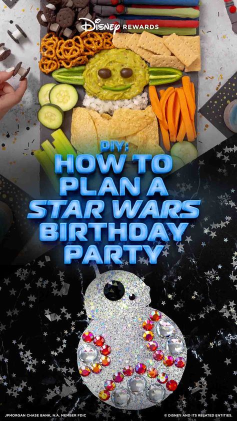 Planning a Star Wars birthday party? Discover DIY crafts such as Stormtrooper party favor bags, Star Wars-themed snacks, and building your own droid. Stormtrooper Party, Disney Visa Card, Star Wars Birthday Party Ideas, Diy Star Wars, 27 Birthday, Star Wars Theme Party, Themed Snacks, 11 Birthday, Diy Star