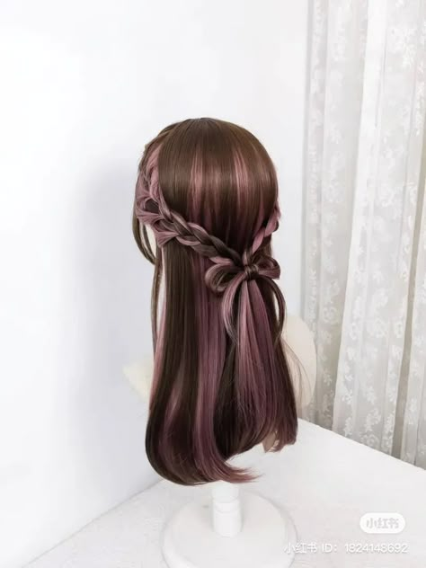 Hair Dye Ideas For Long Brown Hair, Hairstyles Shifting, Kpop Inspired Hairstyles, Kawaii Hair, Hair Style Korea, Hair Inspiration Long, Kpop Hair, Kawaii Hairstyles, Pretty Hair Color