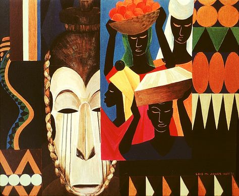 Lois Mailou Jones Damballah, 1980 Lois Mailou Jones, Art Igcse, Traditional Masks, Deco House, Art Partner, Haitian Art, African Textile, Women Artists, Art Sites