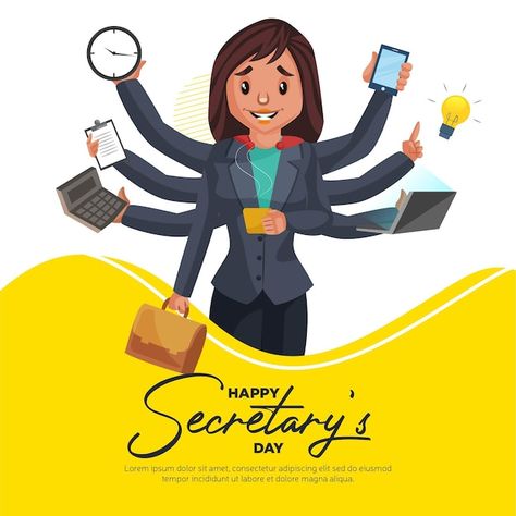 Happy secretary day banner design templa... | Premium Vector #Freepik #vector #secretary #work-illustration #office-secretary #office-illustration Secretary Day Quotes, Happy Secretary Day, Office Illustration, Secretary Office, Secretary's Day, Office Organizing, Work Illustration, Banner Template Design, Beautiful Images Nature