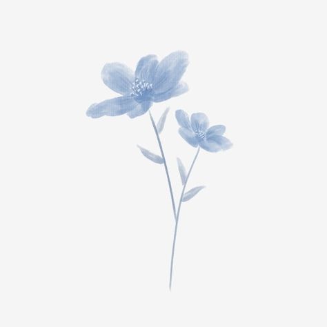 Blue Flower Png, Image Bleu, Blue Drawings, Blue Flower Painting, Cute Blue Wallpaper, Light Blue Aesthetic, Flower Icons, Blue Aesthetic Pastel, Light Blue Flowers