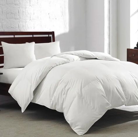 The Best Comforters For Couples | Apartment Therapy King Furniture, Goose Feather, White Goose, Home Bedding, Twin Comforter, Bedroom Area Rug, Goose Feathers, Cotton Comforters, Down Comforter