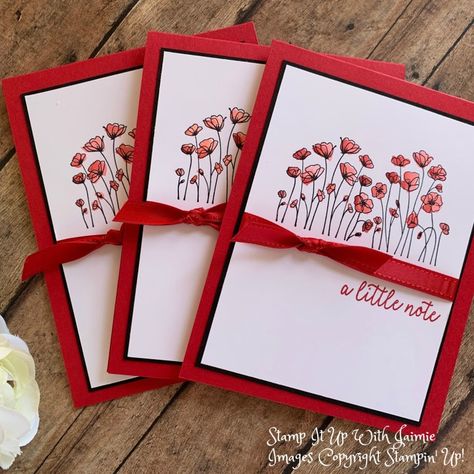 Painted Poppies, Poppy Cards, Fancy Fold Cards, Stamping Up Cards, Fun Fold Cards, Original Card, Get Well Cards, Card Sketches, Floral Cards