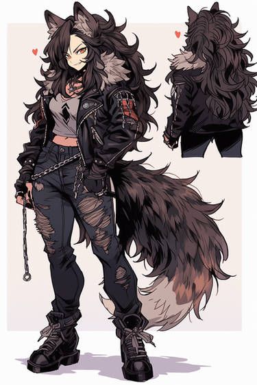 Wolf Person Character Design, Fenrir Human Form, Anime Werewolf Female, Werewolf Woman Art, Human With Wolf Ears, Wolf Human Hybrid Oc Female, Female Werewolf Oc, Anime Wolf Female Human, Cool Poses Female