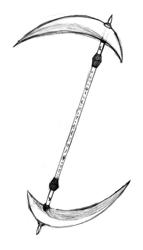 Double Scythe, Types Of Swords, Cool Swords, Concept Art Drawing, Book Art Drawings, Art Tutorials Drawing, Anime Poses Reference, Sketchbook Art Inspiration, Drawing Base