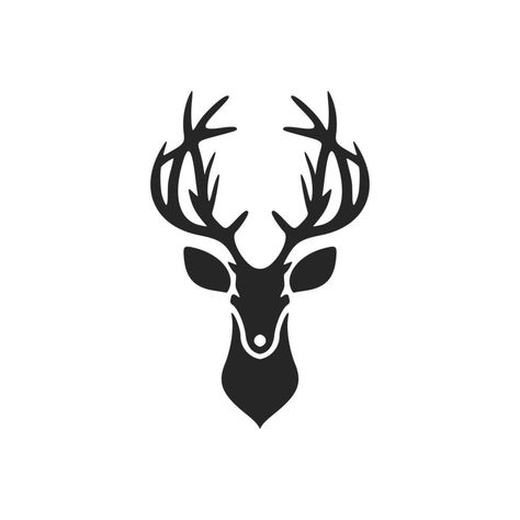 Deer Design Logo, Deer Icon, Deer Logo, Black Deer, Diy Shirts, Hot Nails, Silhouette Art, Deer Antlers, Diy Shirt