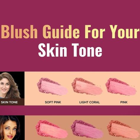 Blush Guide, Peach Shades, Dusky Skin, Fair Skin Tone, Medium Skin Tone, Kareena Kapoor Khan, Makeup On Fleek, Pink Mauve, Makeup Obsession